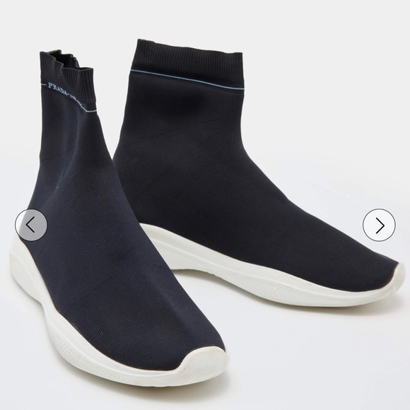 Prada Sport Black Stretch Knit Slip On - Picture 4 of 5